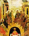 Сошествие св. Духа. Икона праздничного чина иконостаса Благовещенского собора в Москве